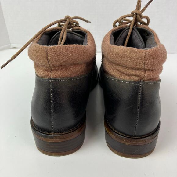 Kensie Sz 8.5 Sissel Brown Distressed Lace-up Oxford Ankle Booties Academia - Picture 10 of 16